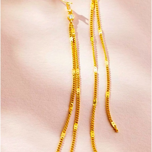 Anthropologie Jewelry - Anthropology, Crystal chain Dangle earrings.